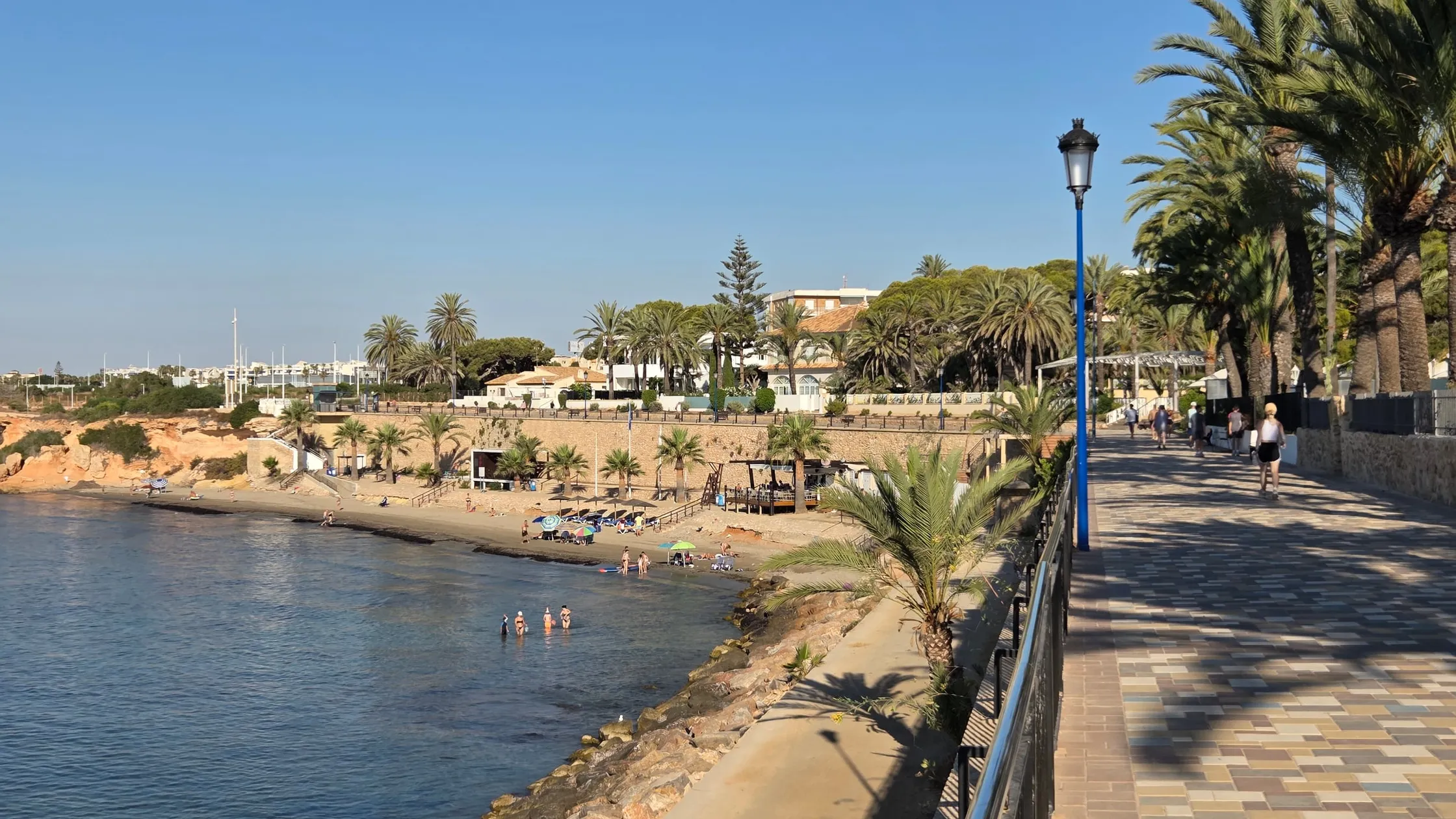 Playa de Punta Prima, a sandy beach at the northern end of Orihuela Costa