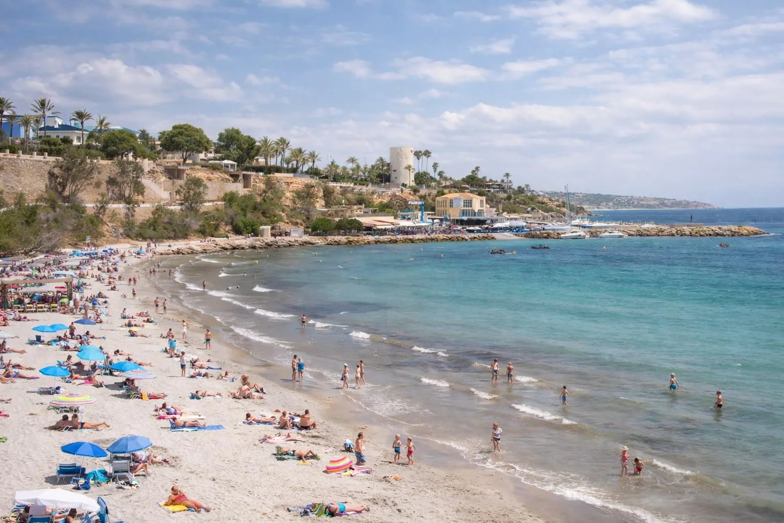 Coastal view of Orihuela Costa with sea and shoreline
