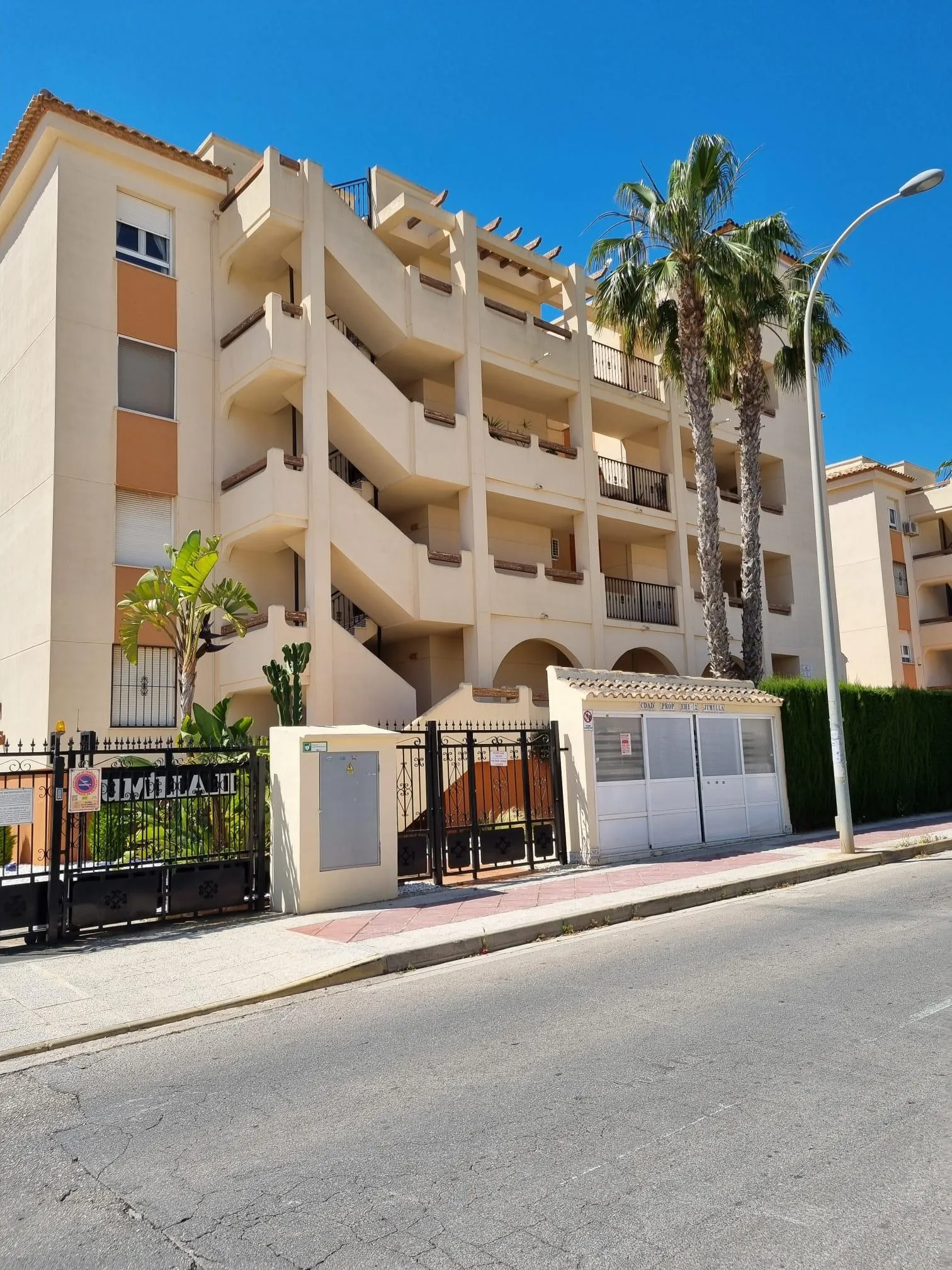 Apartment building seen from the street